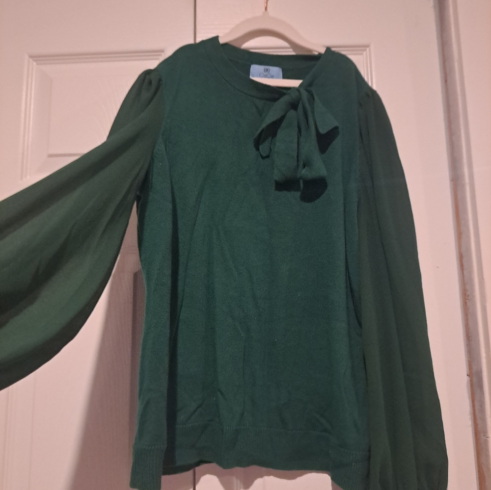 A green formal shirt